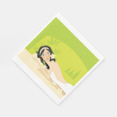 Frau auf einem Wellness-Center Papier Napkins Serviette (Ecke)