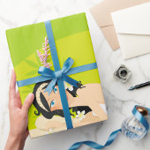 Frau auf einem Wellness-Center-Wrapping Paper Geschenkpapier