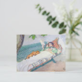 Frau auf einer Bank, 1913 Postkarte (Stehend Vorderseite)