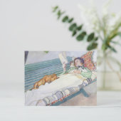 Frau auf einer Bank 1913 von Carl Larsson Postkarte (Stehend Vorderseite)