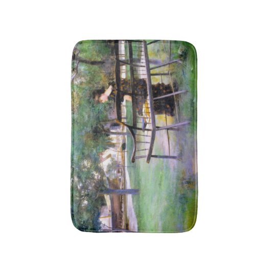 Frau auf einer Bank (von Edwin Austin Abbey) Badematte (Vorderseite Vertikal)