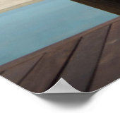 Frau auf einer Hängematte in einem kleinen Hotel Poster (Ecke)