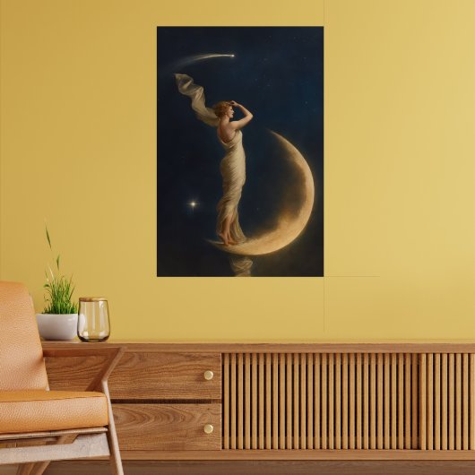 Frau auf einer Mondsichel stehend Poster (Wohnzimmer 2)