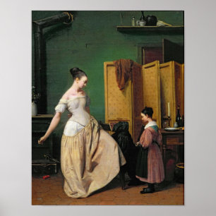 Frau auf ihrer Toilette, 1835 Poster