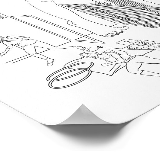 Frau auf Kriegsfuß Poster (Ecke)