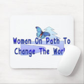 Frau auf Weg Mousepad (Mit Mouse)