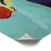Frau auf Yoga Mat Poster (Ecke)