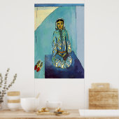 Frau auf Yoga Mat Poster (Küche)