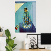 Frau auf Yoga Mat Poster (Heimbüro)