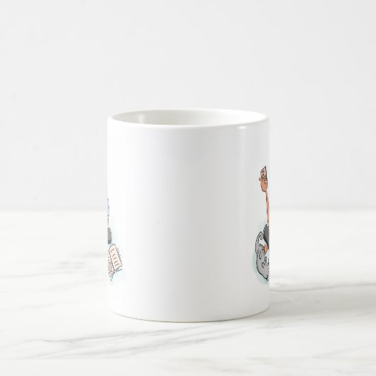 Frau auf Zuhause Kaffeetasse (Mittel)