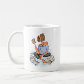 Frau auf Zuhause Kaffeetasse (Links)
