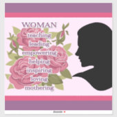 Frau Aufkleber (Blatt)