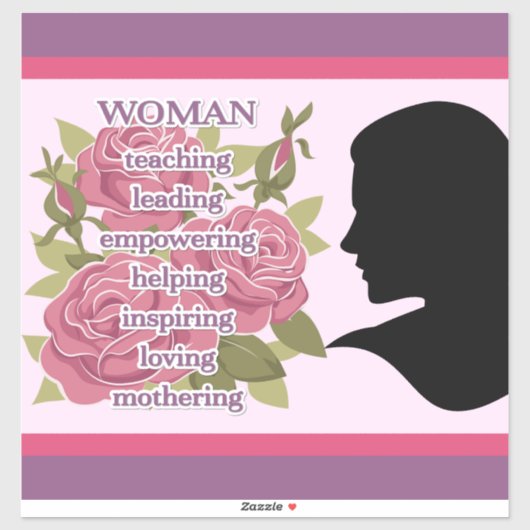 Frau Aufkleber (Blatt)