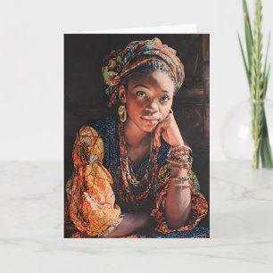 Frau aus Côte d'Ivoire - Afrikanische Frau  Karte
