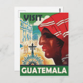 Frau aus Guatemala, Jahrgangsreise Postkarte (Vorne/Hinten)