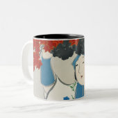 Frau aus Momoyogusa (1909) Zweifarbige Tasse (Vorderseite Links)