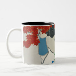 Frau aus Momoyogusa (1909) Zweifarbige Tasse