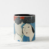 Frau aus Momoyogusa (1909) Zweifarbige Tasse (Mittel)