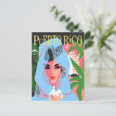 Frau aus Puerto Rico Postkarte (Stehend Vorderseite)