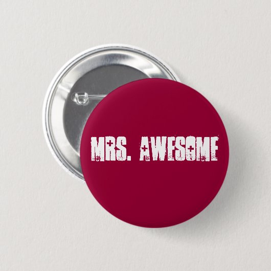 Frau Awesome Button (Vorne & Hinten)