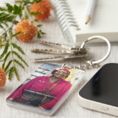 Frau B Coffee - Rechteck-(einseitiger) Schlüsselanhänger (Vorderseite rechts)