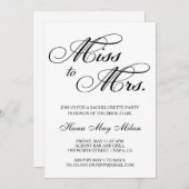 Frau Bachelorette Einladung (Vorne/Hinten)