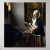 Frau & Balance - Johannes Vermeer Fine Art Poster (Vorne)
