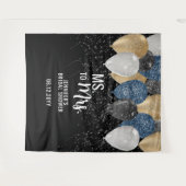 Frau Balloon Denim Brautparty Backdrop Wandteppich (Vorderseite (Horizontal))