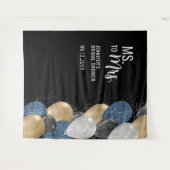 Frau Balloons Black Brautparty Hintergrund Wandteppich (Vorderseite (Horizontal))