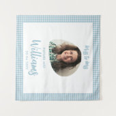 Frau Banner Boho Brautparty Wandteppich (Vorderseite (Horizontal))