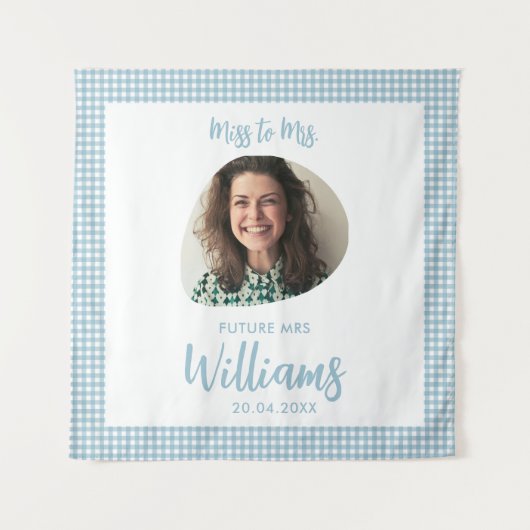 Frau Banner Boho Brautparty Wandteppich (Vorderseite)