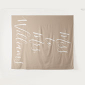Frau Banner Brautparty Backdrop Tan Wandteppich (Vorderseite (Horizontal))