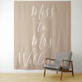 Frau Banner Brautparty Backdrop Tan Wandteppich (Beispiel)