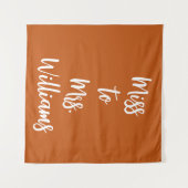 Frau Banner Dusche Hintergrund Burnt Orange Wandteppich (Vorderseite (Horizontal))