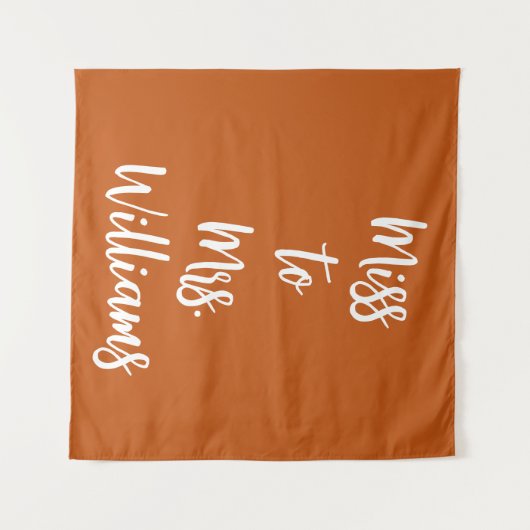 Frau Banner Dusche Hintergrund Burnt Orange Wandteppich (Vorderseite (Horizontal))