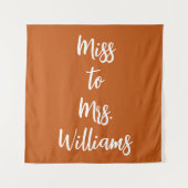 Frau Banner Dusche Hintergrund Burnt Orange Wandteppich (Vorderseite)