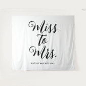 Frau Banner Modern Boho Bachelorette Wandteppich (Vorderseite (Horizontal))