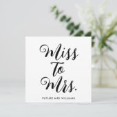 Frau Banner Modern Brautparty Prop. Einladung (Stehend Vorderseite)