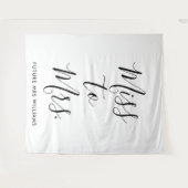 Frau Banner Modern Brautparty Prop. Wandteppich (Vorderseite (Horizontal))