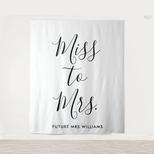 Frau Banner Modern Brautparty Prop. Wandteppich (Vorderseite)