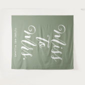 Frau Banner Modern Brautparty Prop. Wandteppich (Vorderseite (Horizontal))