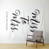 Frau Banner Modern Brautparty Prop. Wandteppich (Beispiel (Horizontal))