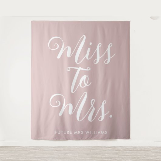 Frau Banner Modern Brautparty Prop. Wandteppich (Vorderseite)