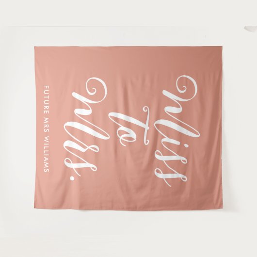 Frau Banner Moderne Brautparty Supplies Wandteppich (Vorderseite (Horizontal))