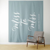 Frau Banner Modernes Brautparty Blue Wandteppich (Beispiel)