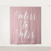 Frau Banner Modernes Brautparty Pink Wandteppich (Vorderseite)