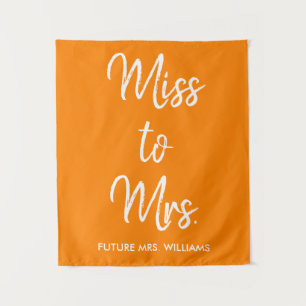 Frau Banner Orange Brautparty Foto Prop Wandteppich