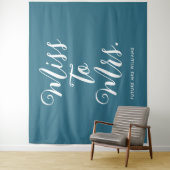 Frau Banner Retro Modern Bachelorette Aquamarin Wandteppich (Beispiel)