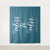 Frau Banner Retro Modern Bachelorette Aquamarin Wandteppich (Vorderseite)