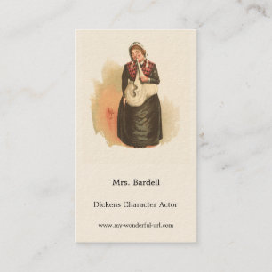 Frau Bardell von Kyd - Dickens' The Pickwick Paper Visitenkarte